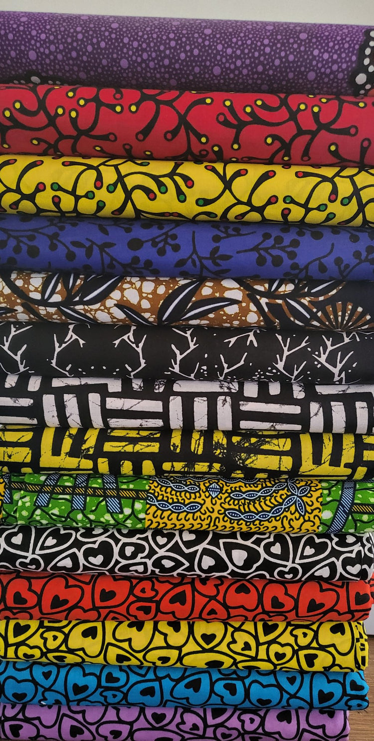 African fabric, African Wax Print fabrics, Christmas dress material, multi-coloured fabrics, 100 percent cotton fabrics