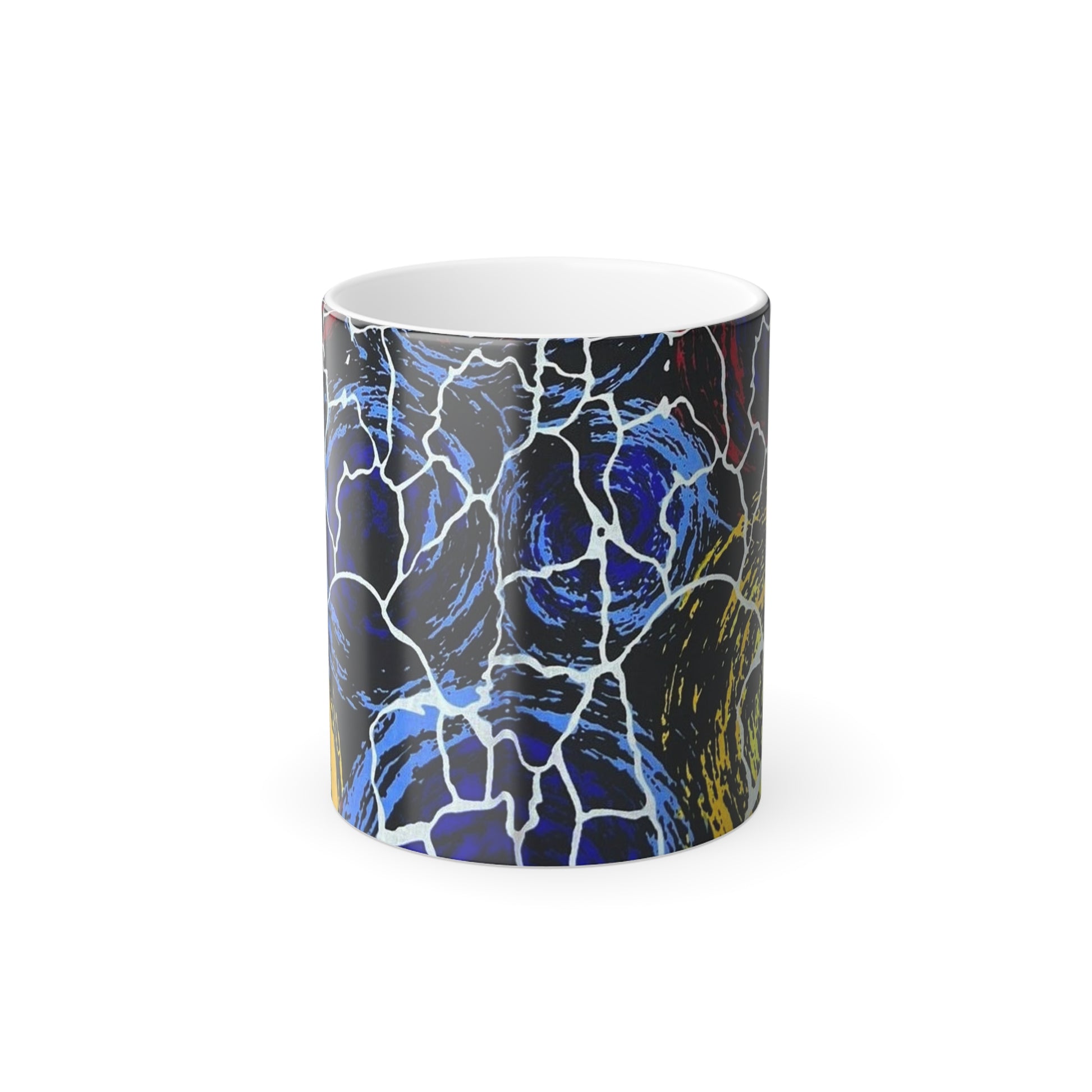 Colourful art mug color morphing mug, 11oz unique mug gift colour changing mug gift idea - Glo Cre8s