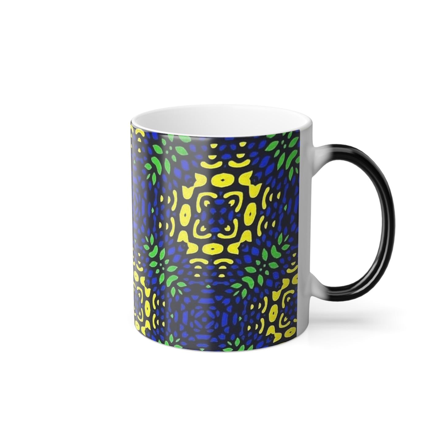 Colourful mug Ankara print mug color morphing mug, 11oz unique gift idea - Glo Cre8s