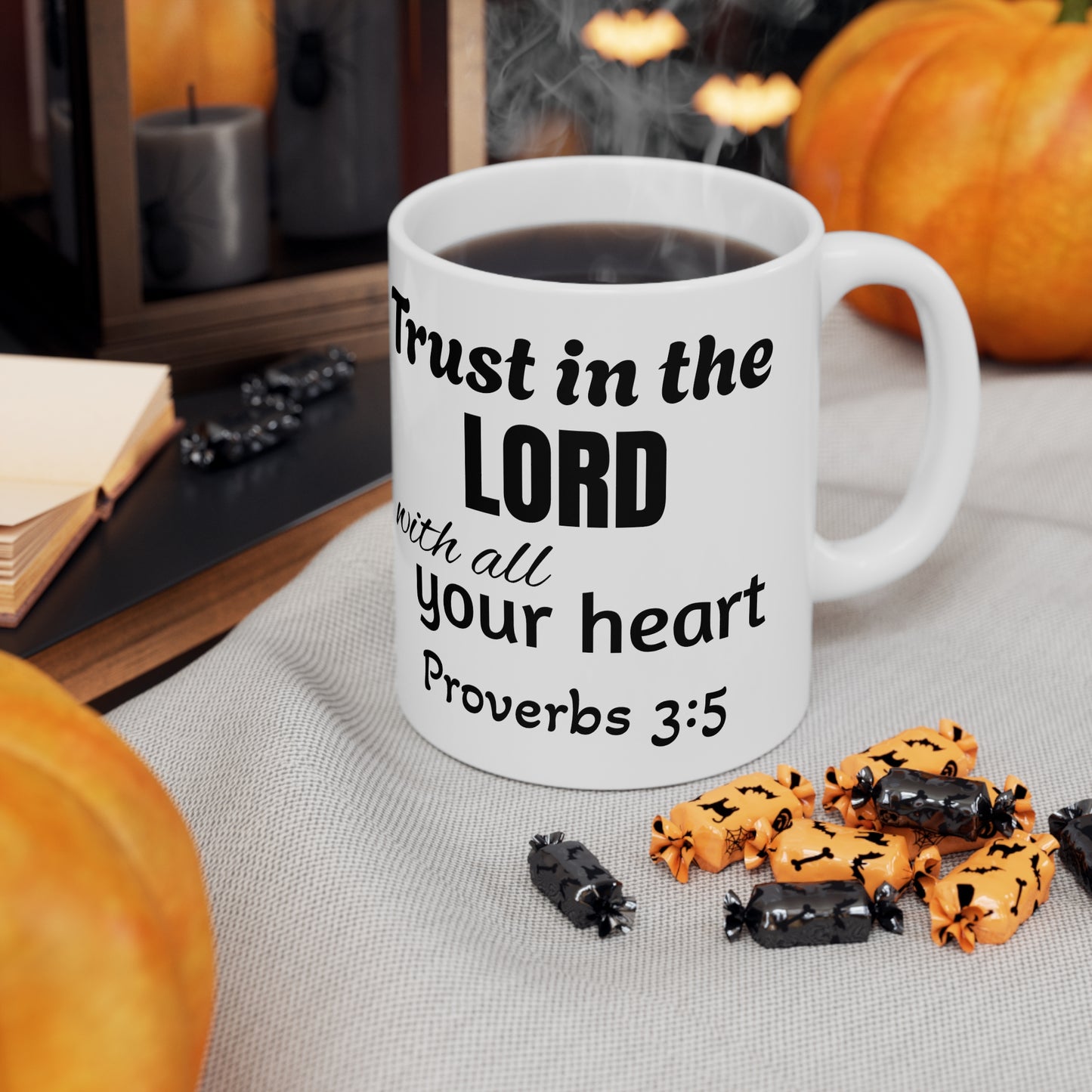 Trust in the Lord Mug - Proverbs 3:5 Scripture Coffee Cup