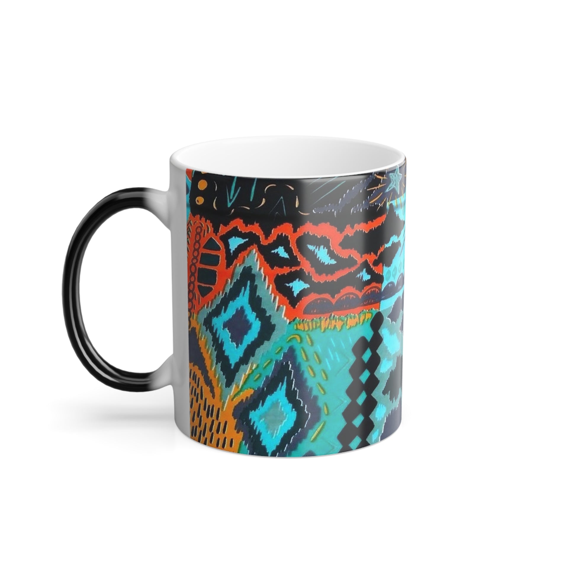 Unique African art color morphing mug, 11oz gift idea for everyone mothers day gift for mum fathers day gift for dad birthday gift - Glo Cre8s