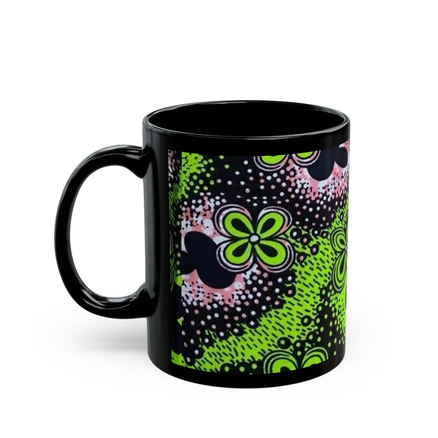 Floral African art Black Mug (11oz) unique gift ideas mothers day gift fathers day gift birthday gift for boss - Glo Cre8s