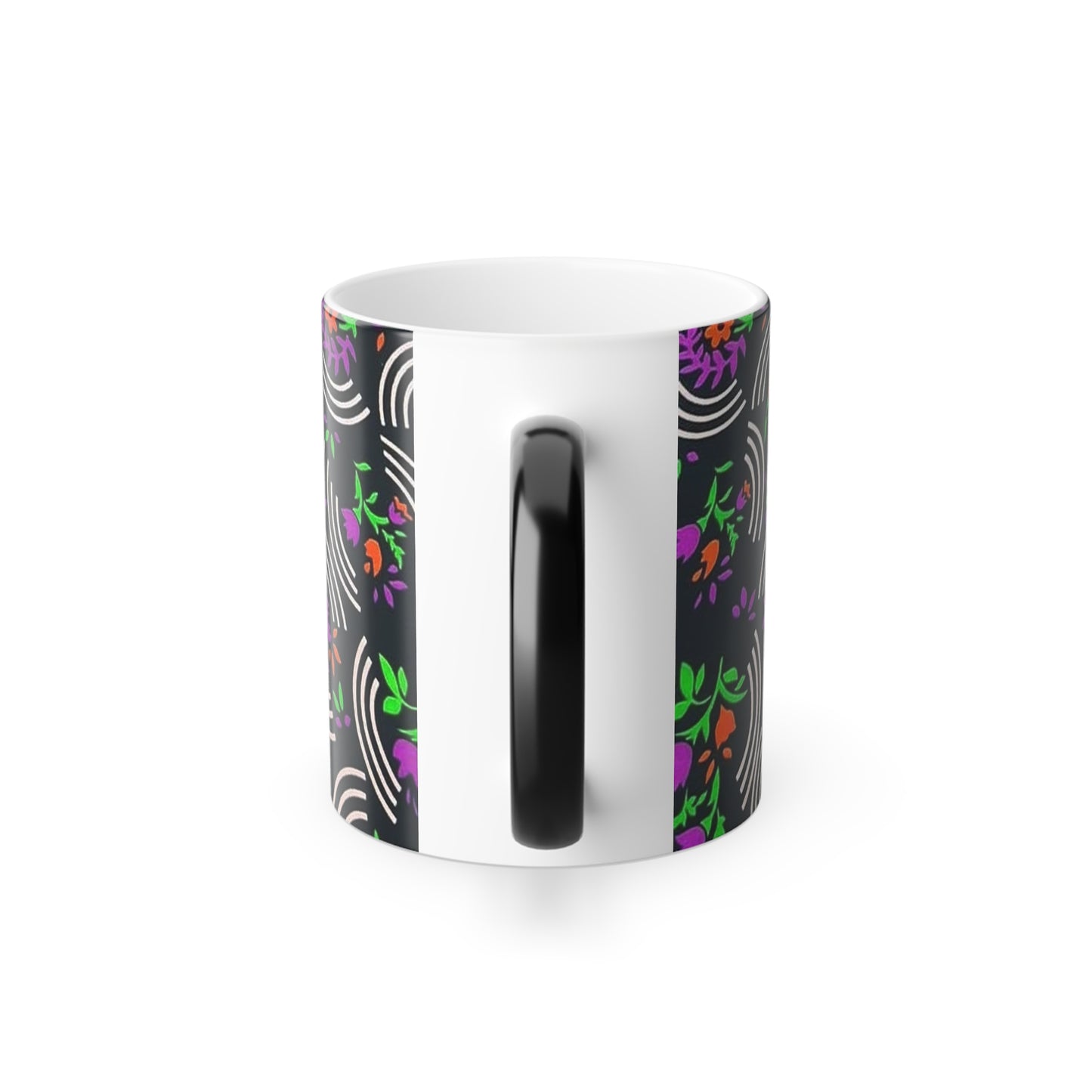 Floral mug color morphing mug, 11oz African print mug - Glo Cre8s