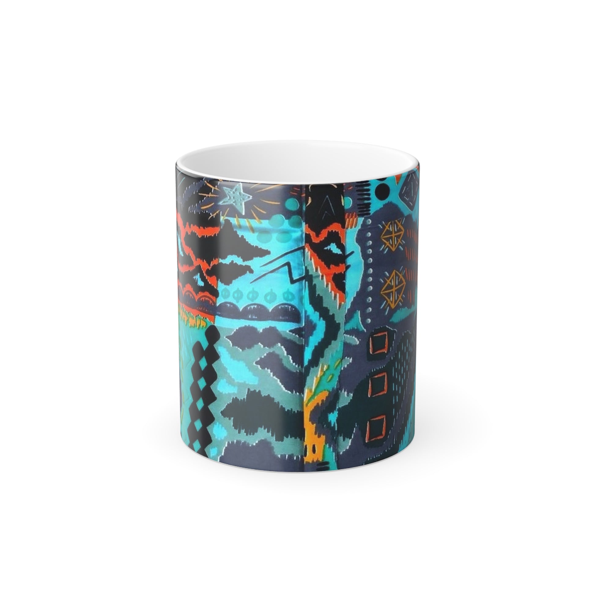 Unique African art color morphing mug, 11oz gift idea for everyone mothers day gift for mum fathers day gift for dad birthday gift - Glo Cre8s