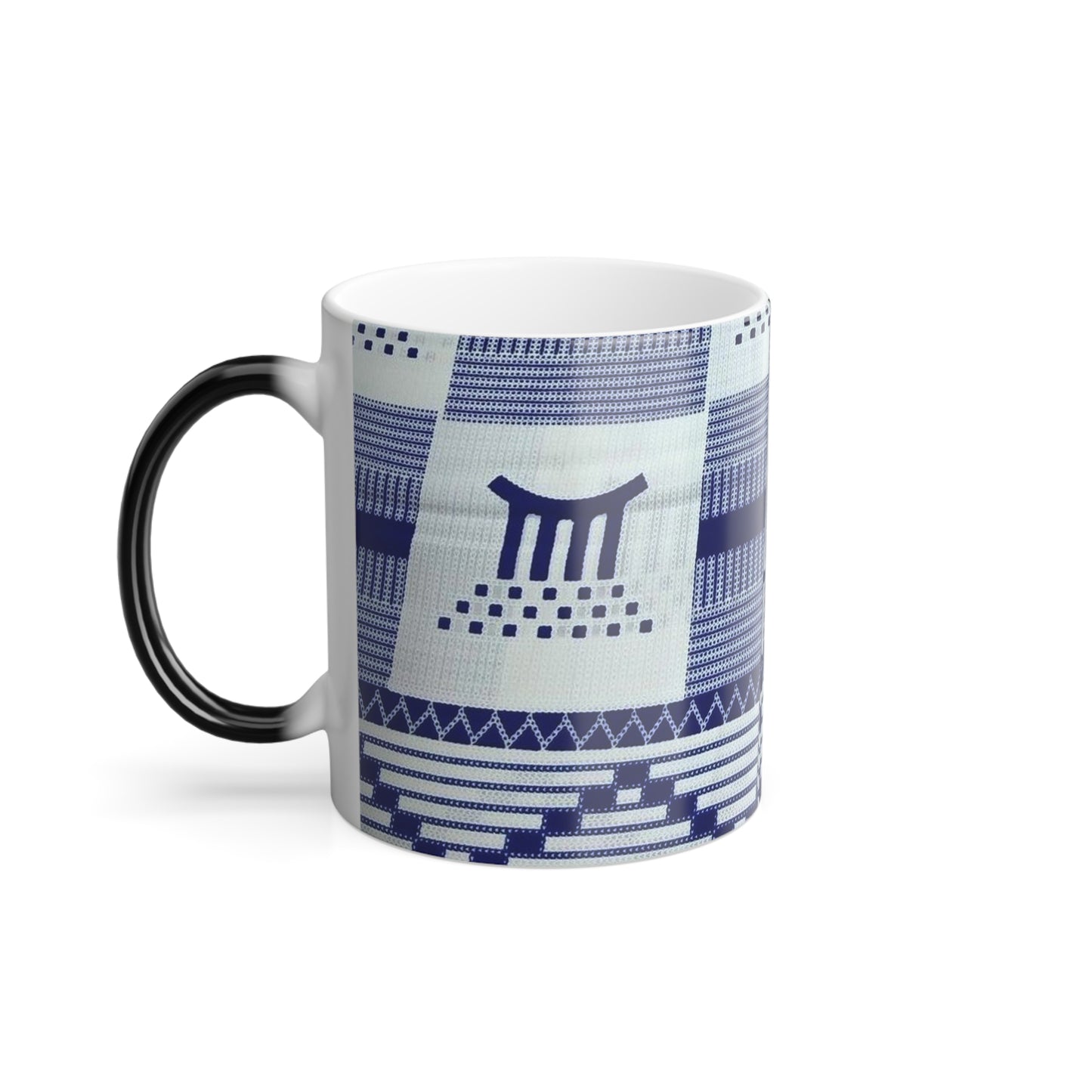 Ethnic print colour morphing mug, 11oz unique gift idea - Glo Cre8s