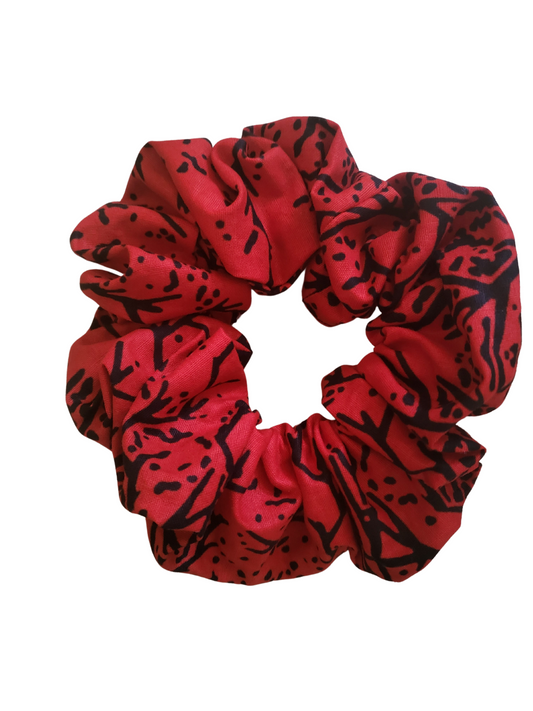 Large scrunchie, red scrunchie SC-17 - Glo Cre8s