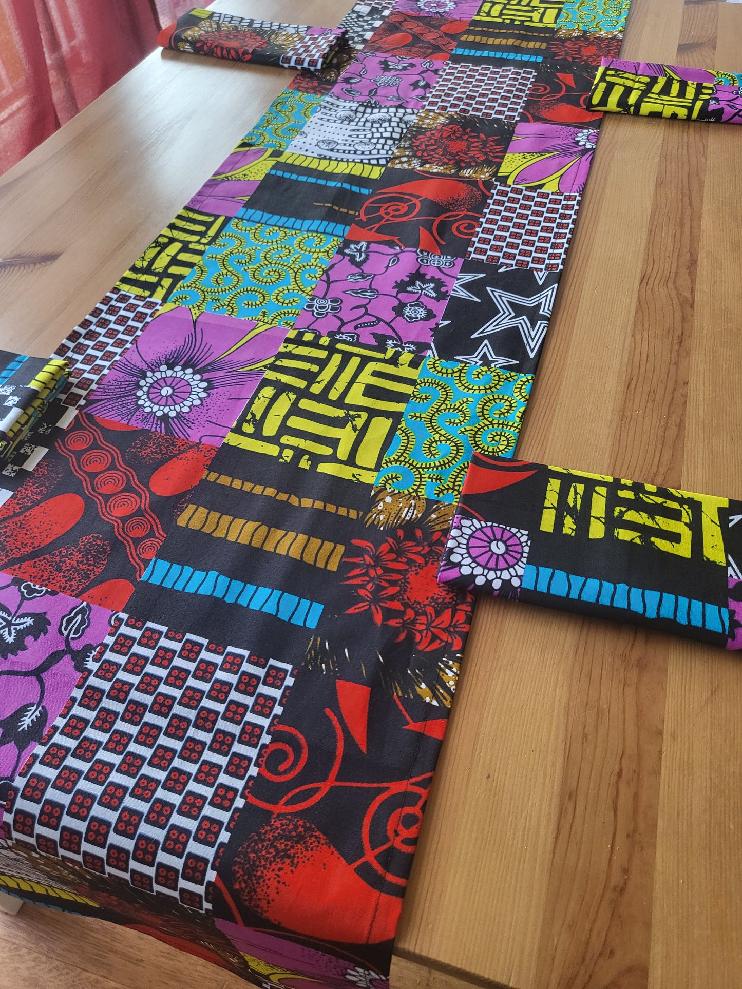 Table runner, dinner napkins, Ankara tablecloth, party decoration, dining table set - Glo Cre8s