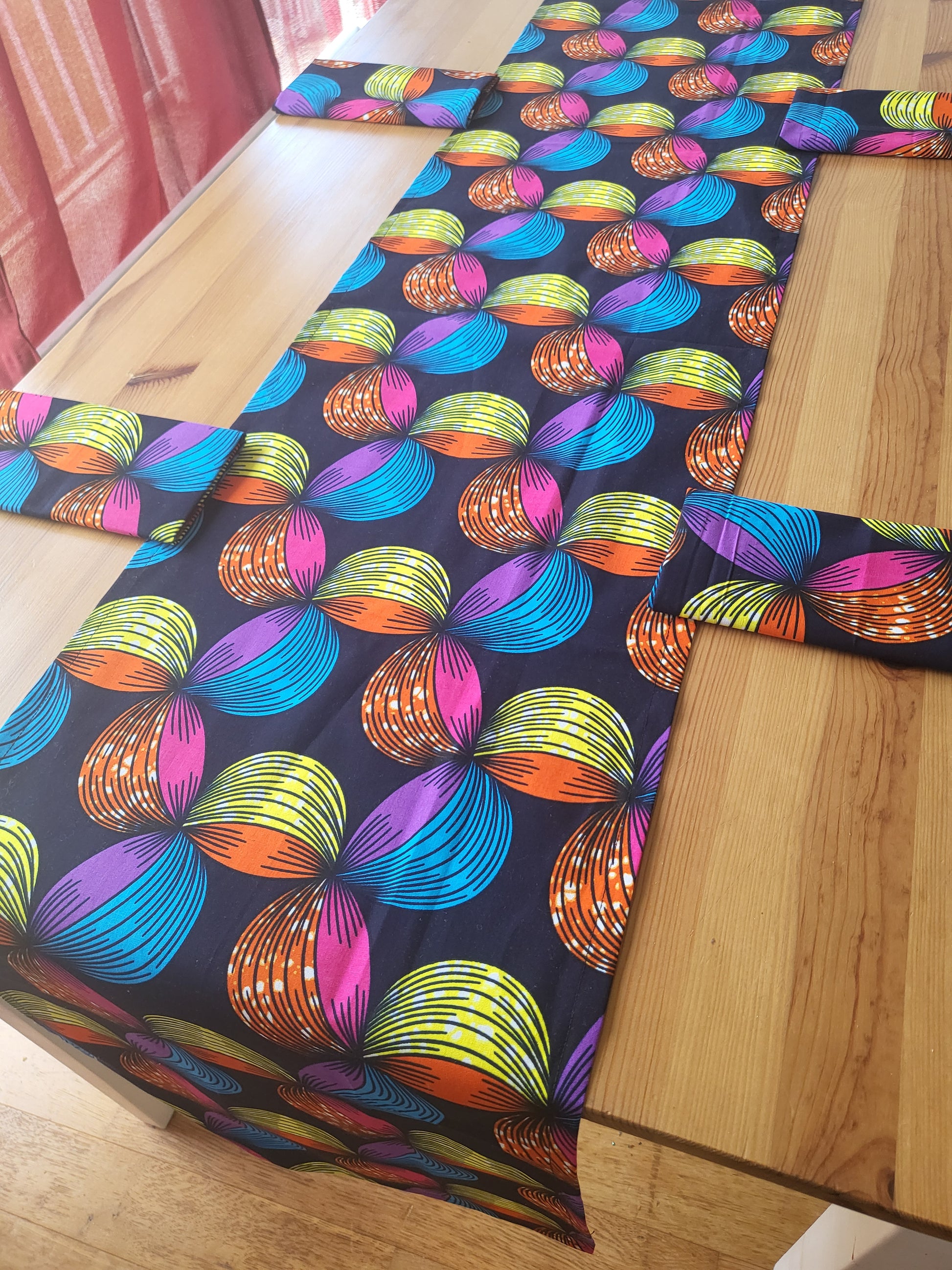 Table runner, dinner napkins, Ankara tablecloth, party decoration, dining table set - Glo Cre8s