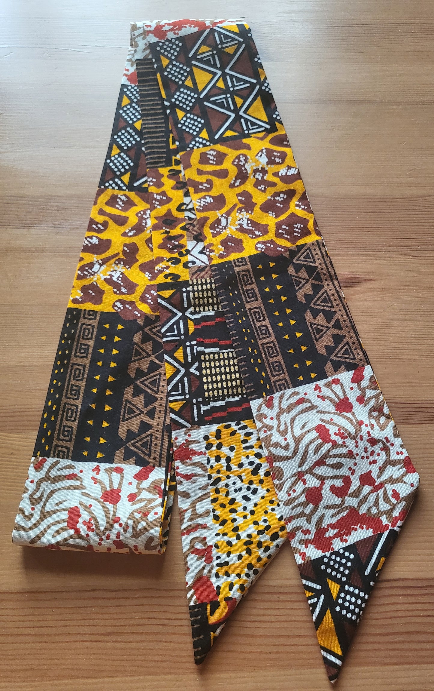 African print sash belt | Neck tie | Bag accessory - Glo Cre8s