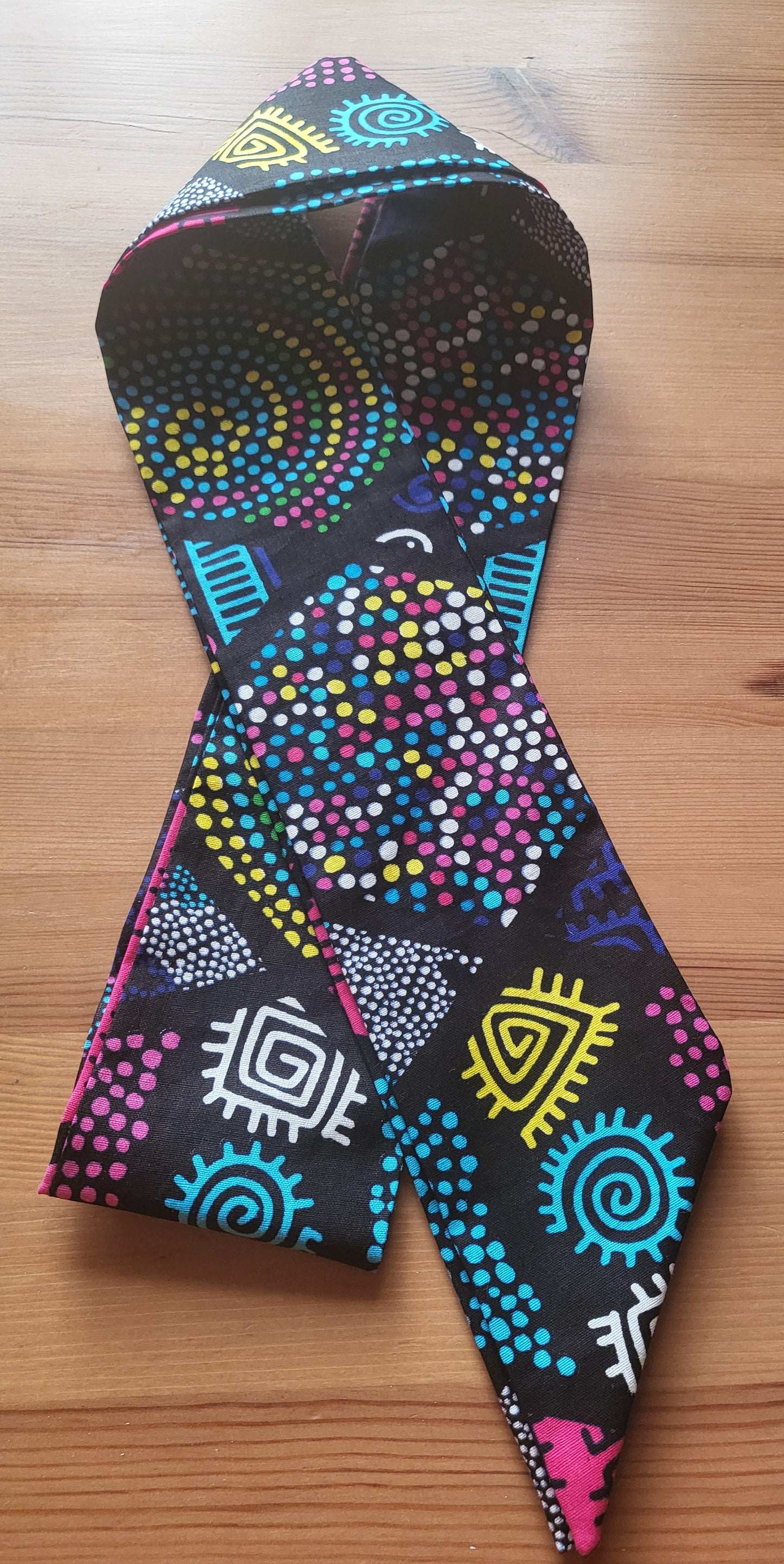 African print sash belt | Neck tie | Bag accessory - Glo Cre8s