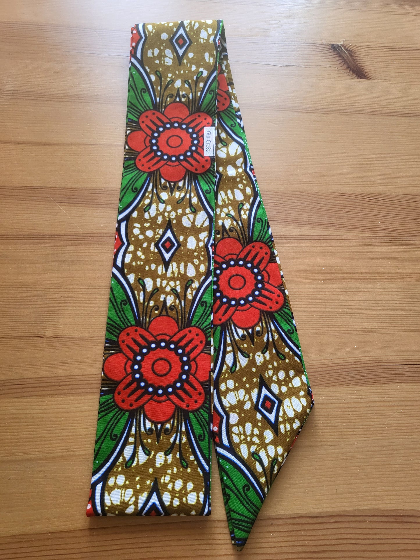 African print sash belt | Neck tie | Bag accessory - Glo Cre8s