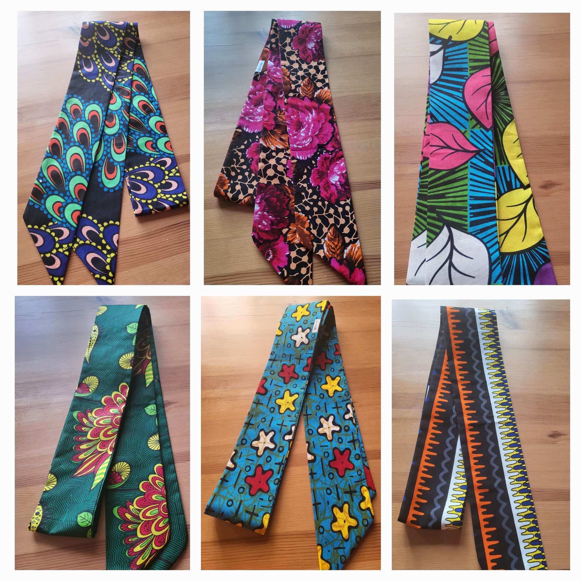 African print sash belt | Neck tie | Bag accessory - Glo Cre8s