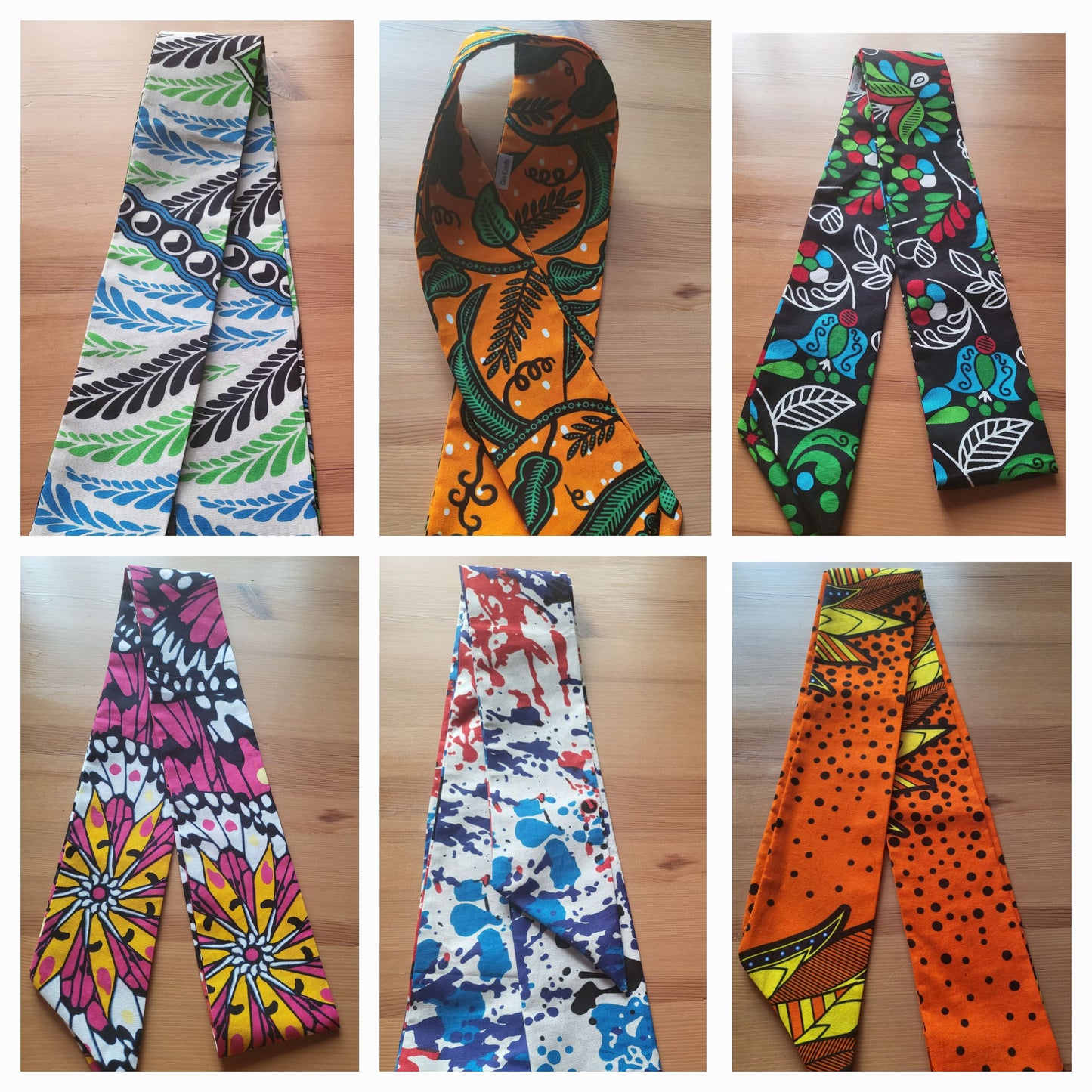 African print sash belt | Neck tie | Bag accessory - Glo Cre8s