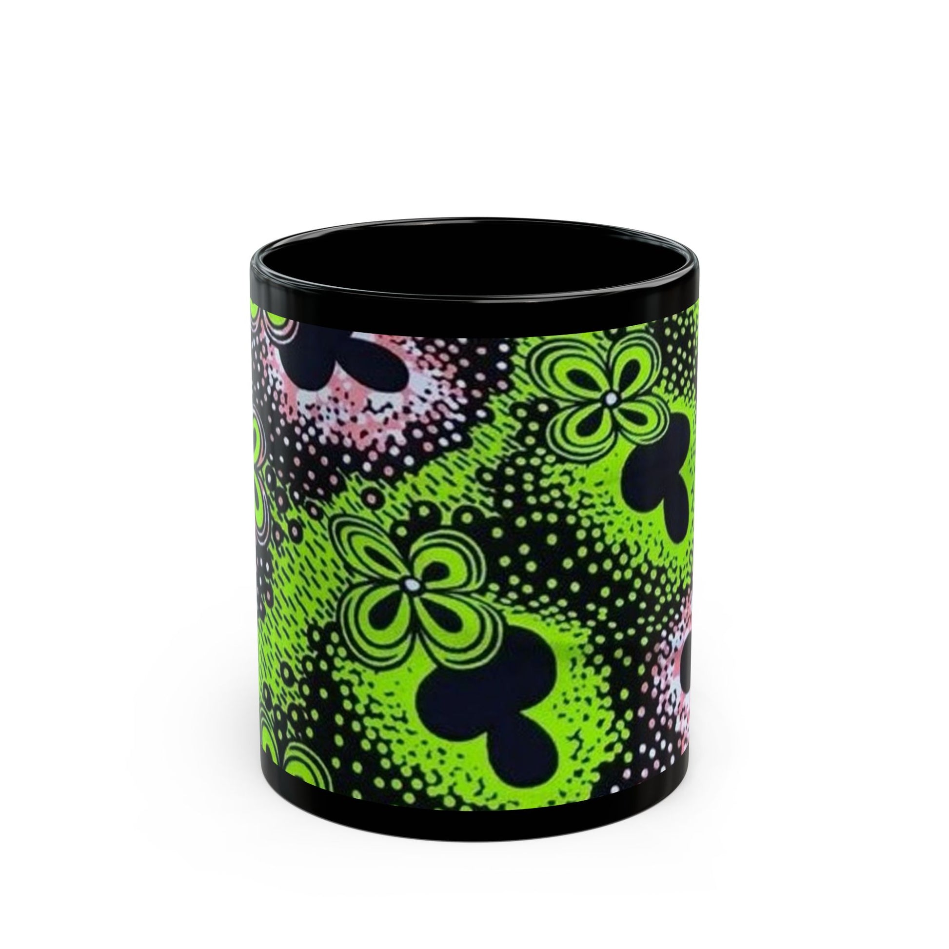 Floral African art Black Mug (11oz) unique gift ideas mothers day gift fathers day gift birthday gift for boss - Glo Cre8s