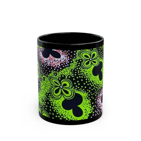 Floral African art Black Mug (11oz) unique gift ideas mothers day gift fathers day gift birthday gift for boss - Glo Cre8s