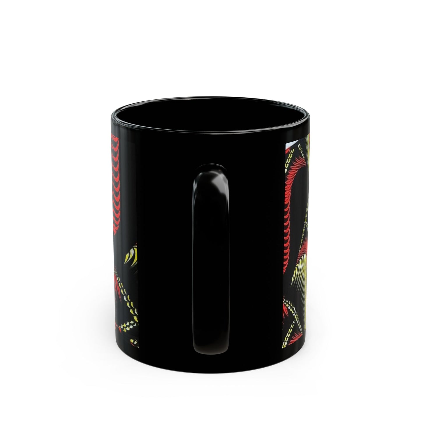 Stylish African Print Black Mug (11oz) Mothers day gift for mum self care gift for her, fathers day gift for dad, coffee lovers - Glo Cre8s