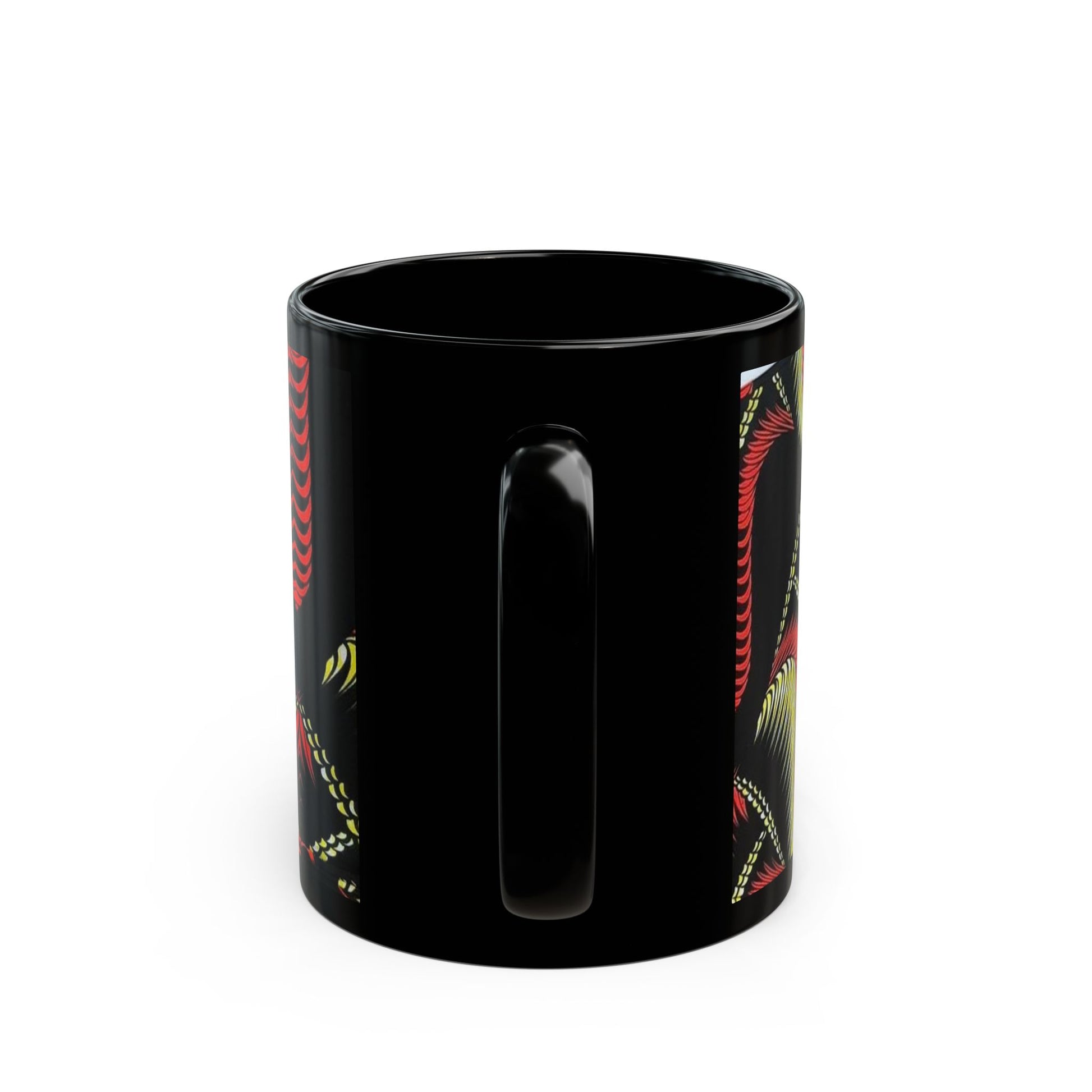 Stylish African Print Black Mug (11oz) Mothers day gift for mum self care gift for her, fathers day gift for dad, coffee lovers - Glo Cre8s