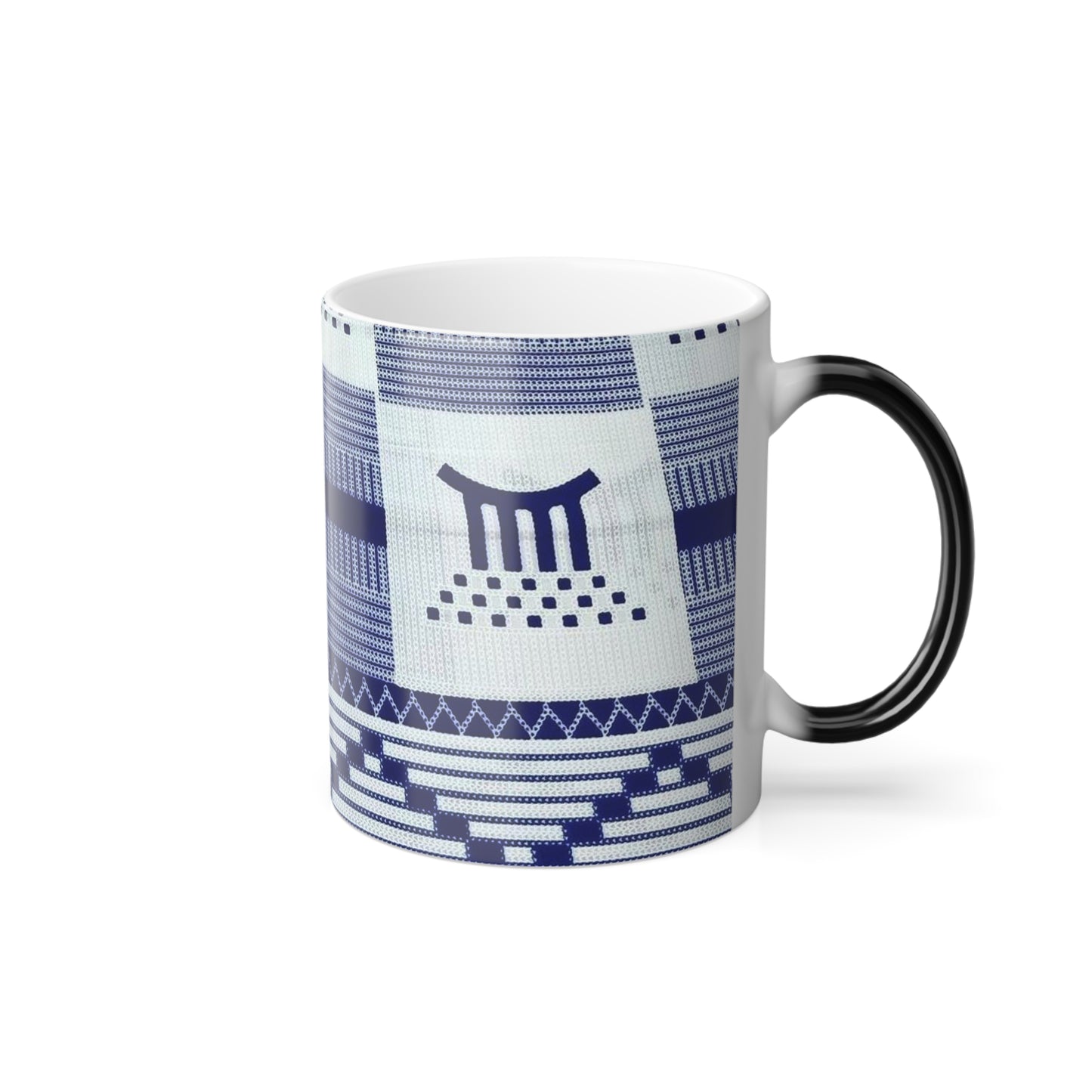 Ethnic print colour morphing mug, 11oz unique gift idea - Glo Cre8s