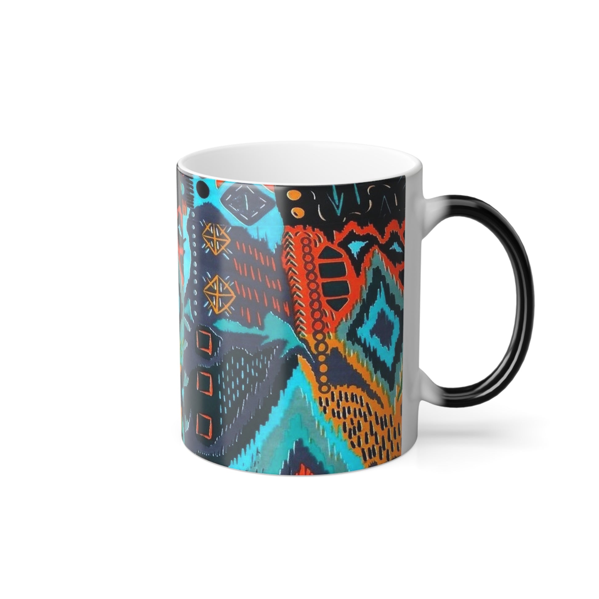 Unique African art color morphing mug, 11oz gift idea for everyone mothers day gift for mum fathers day gift for dad birthday gift - Glo Cre8s