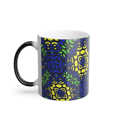 Colourful mug Ankara print mug color morphing mug, 11oz unique gift idea - Glo Cre8s