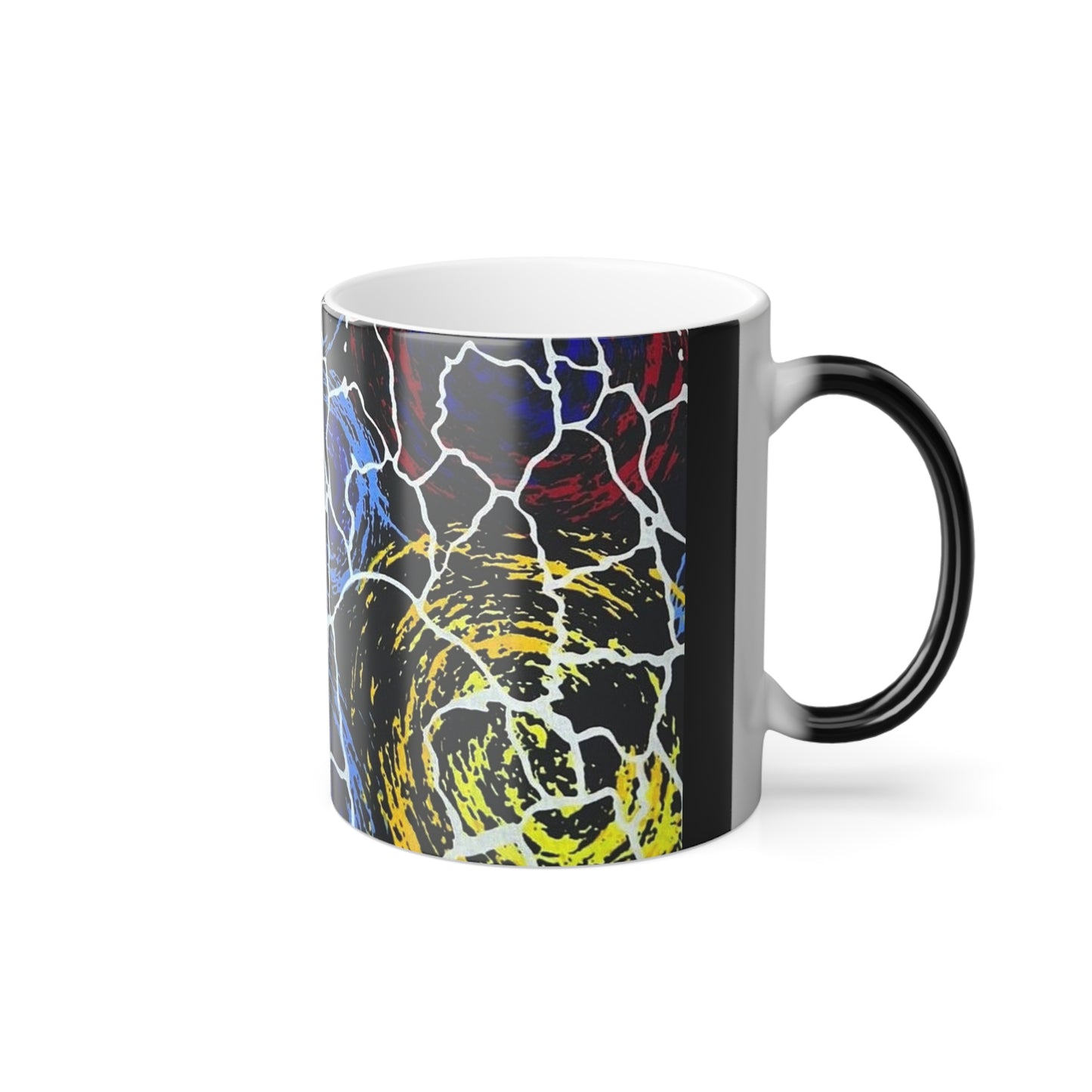 Colourful art mug color morphing mug, 11oz unique mug gift colour changing mug gift idea - Glo Cre8s