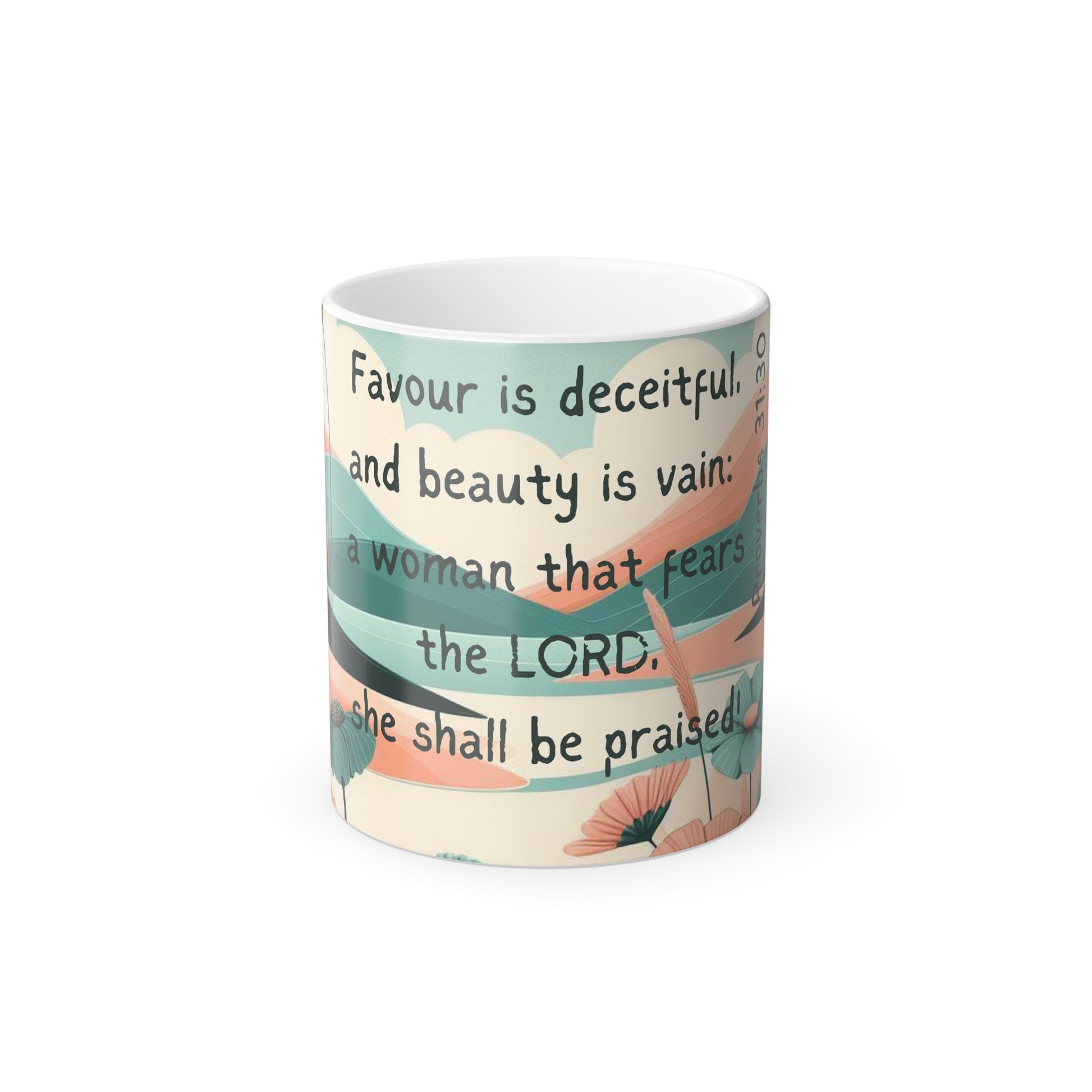 Mothers day gift for mum, birthday gift for mum, color morphing mug, 11oz gift for her, Proverbs 31 woman, gift for wife - Glo Cre8s