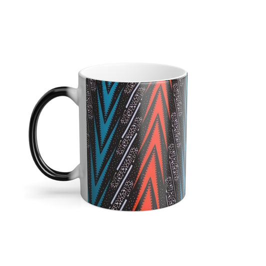 Multi color morphing mug, 11oz orange and blue mug - Glo Cre8s