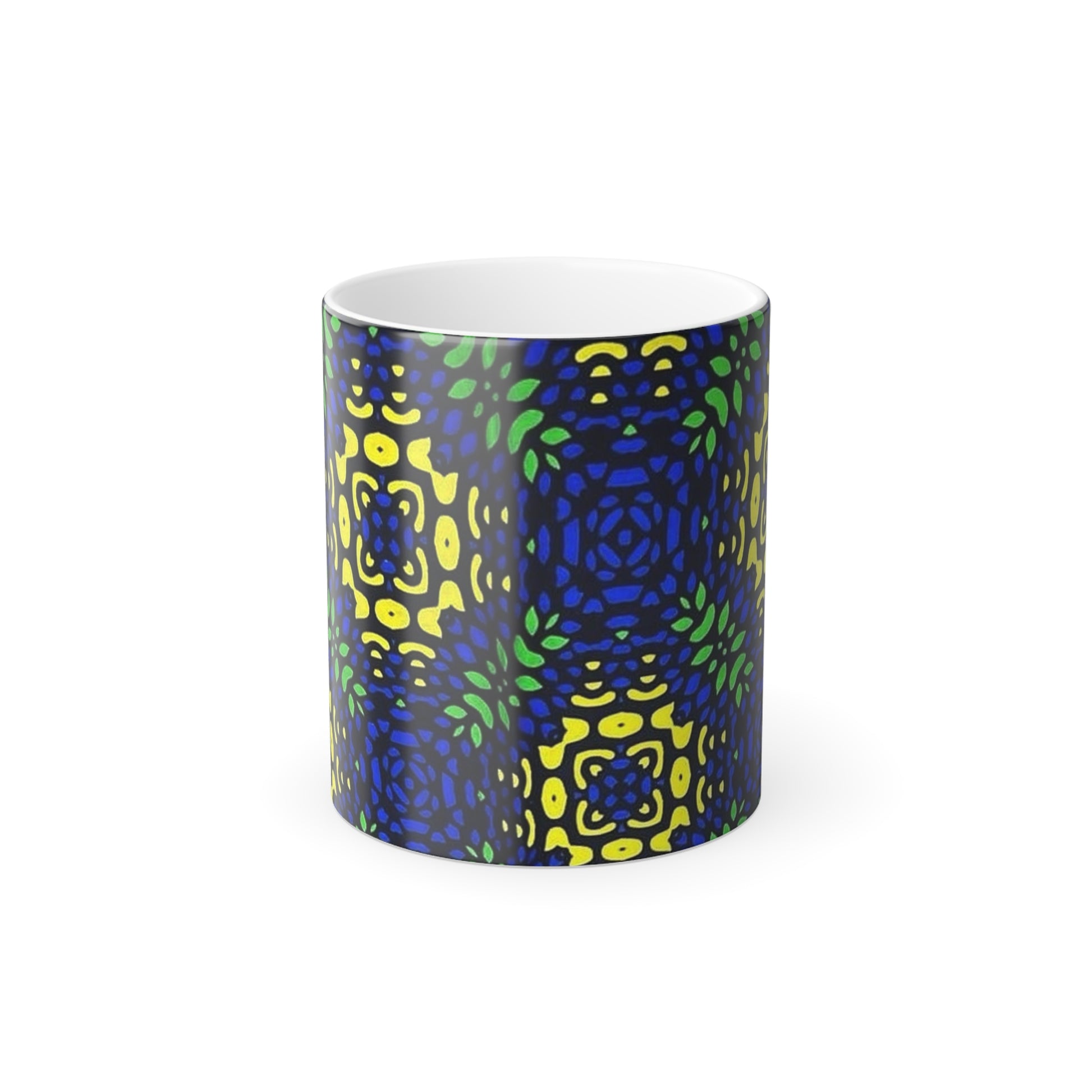 Colourful mug Ankara print mug color morphing mug, 11oz unique gift idea - Glo Cre8s