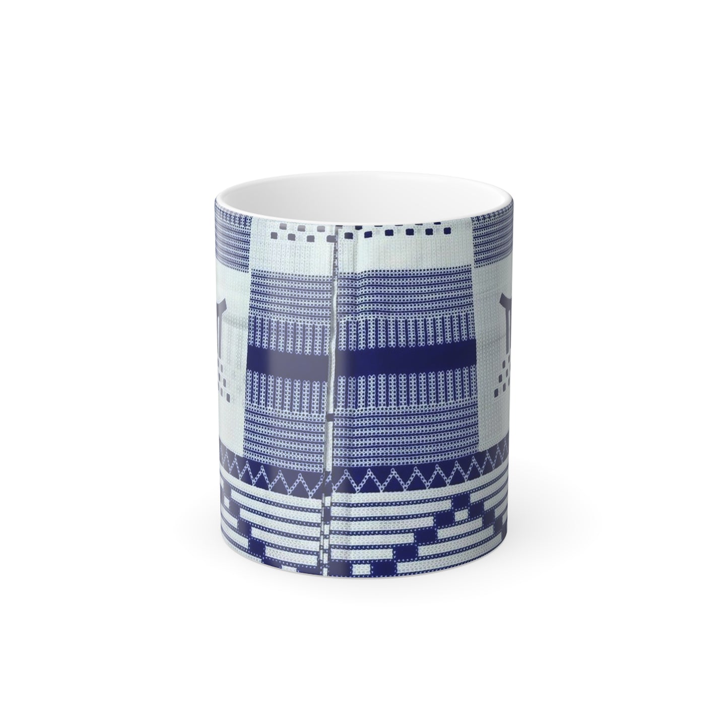 Ethnic print colour morphing mug, 11oz unique gift idea - Glo Cre8s