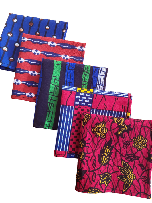 Mens pocket squares, 100% cotton handkerchiefs in a box - Glo Cre8s