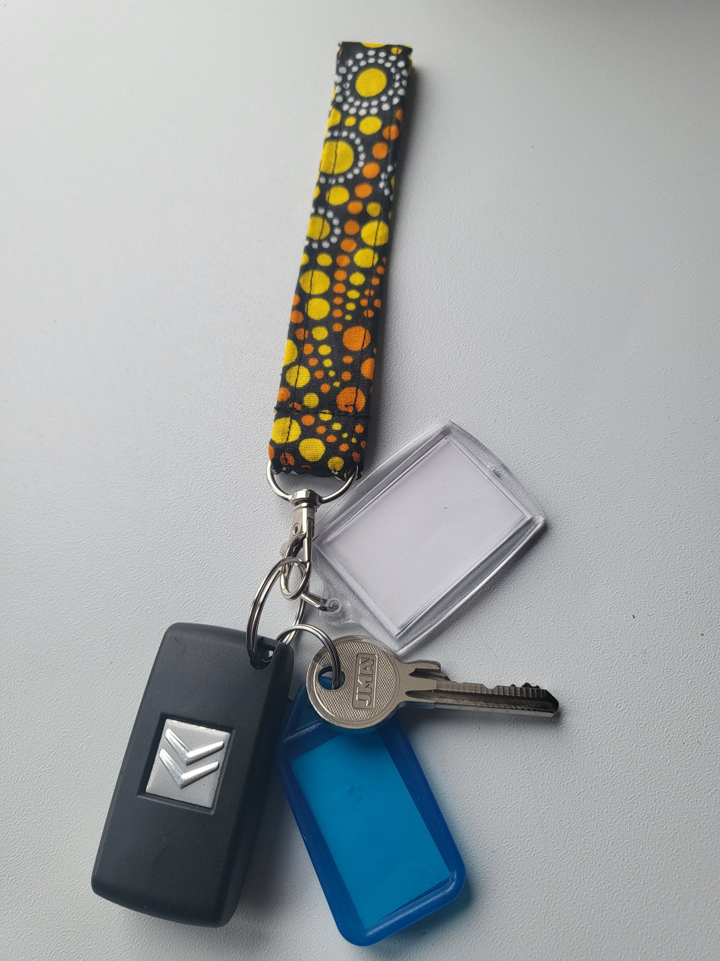 Yellow Keychain Wristlet