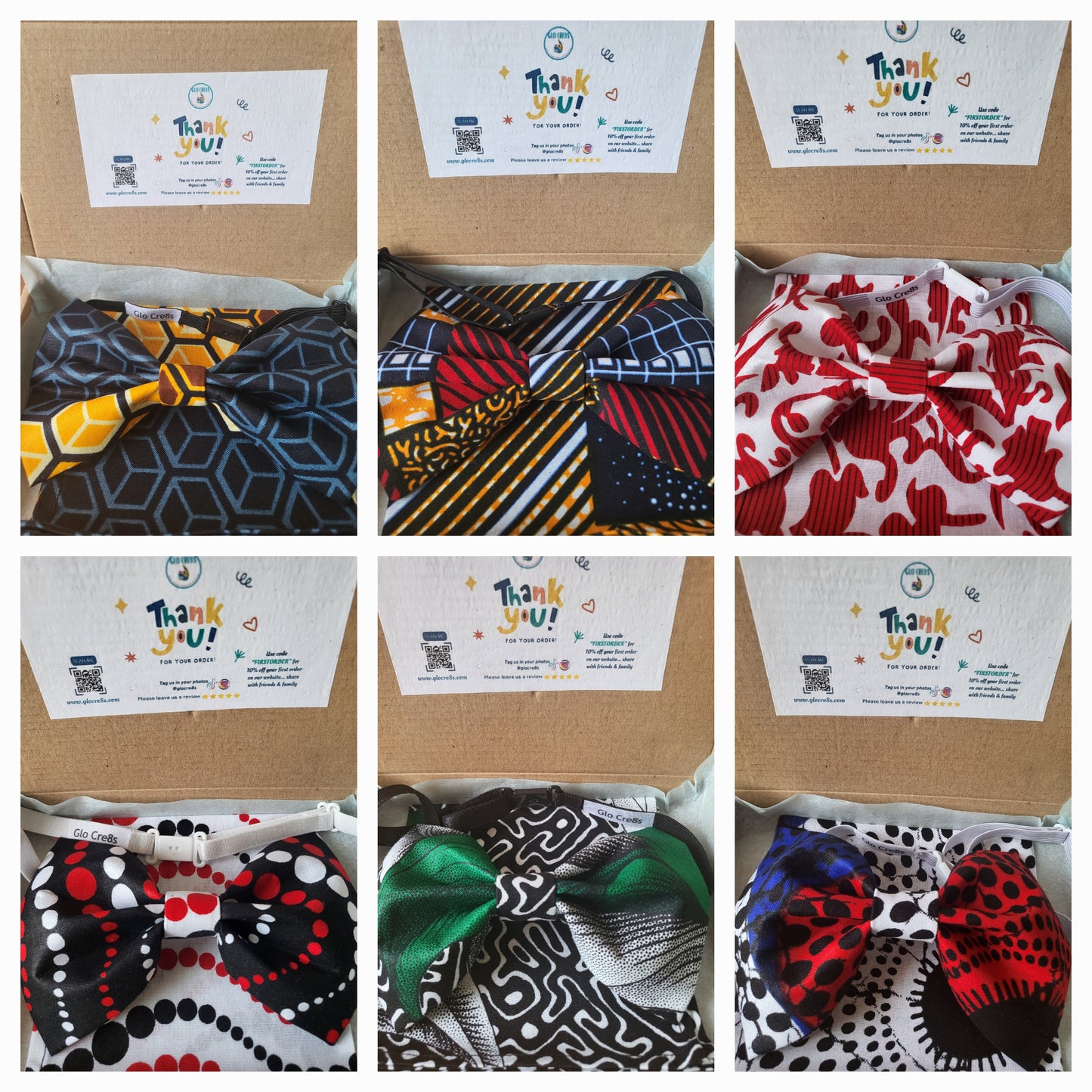 Bow Tie and Pocket Square Gift Set - Glo Cre8s