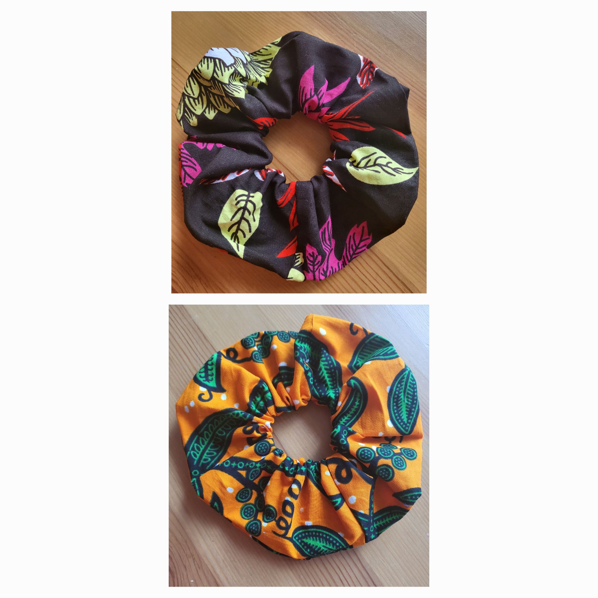 Large scrunchies 100% Cotton scrunchies - 40 patterns available - Glo Cre8s