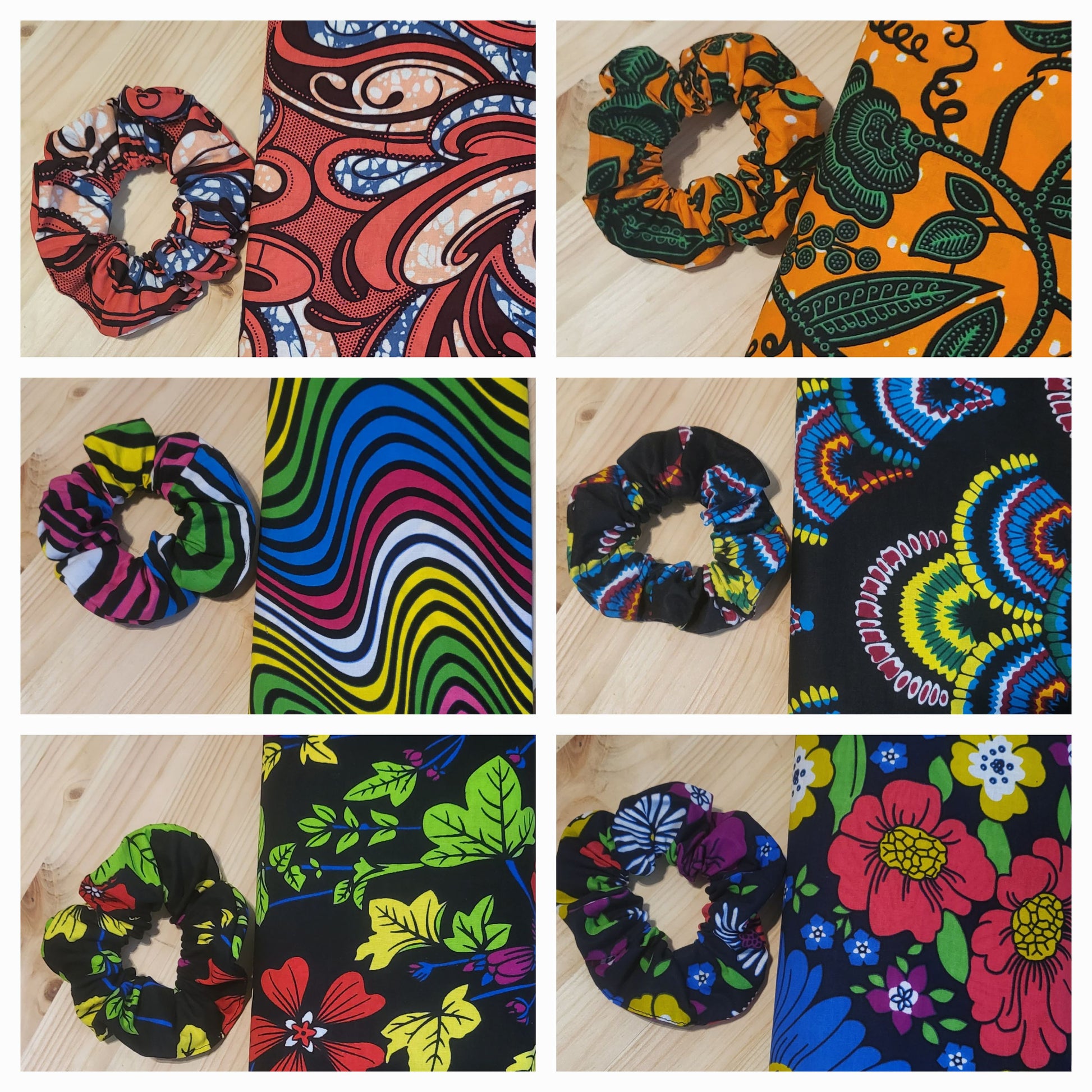 African Print Scrunchies - Glo Cre8s