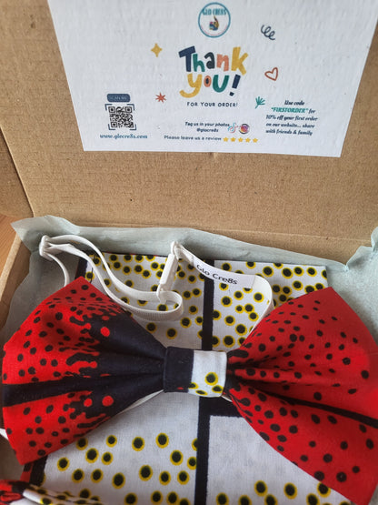 Bow Tie and Pocket Square Gift Set - Glo Cre8s