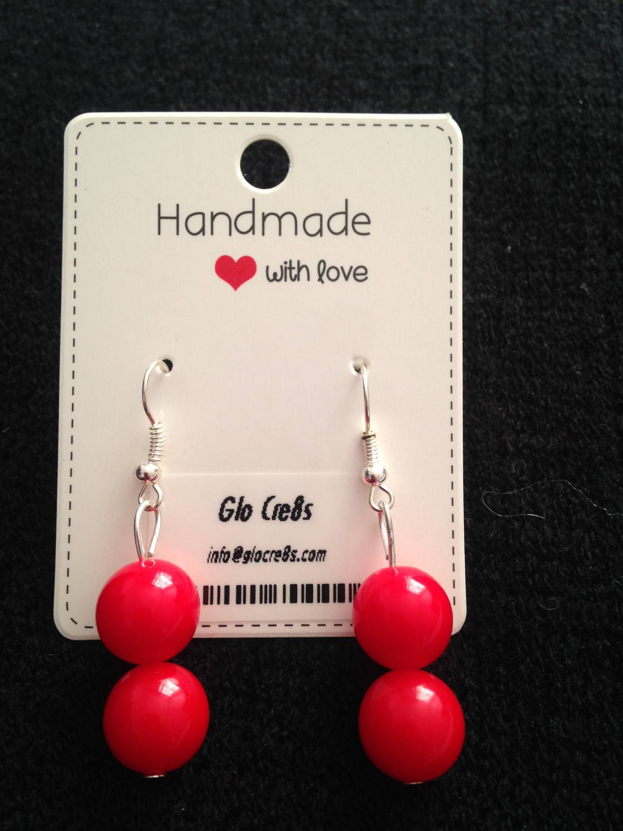 Everyday Red Drop Earrings,  dangle earrings, beads earrings, wedding bridesmaids, Birthday gift, hen party, mother's day gift - Glo Cre8s