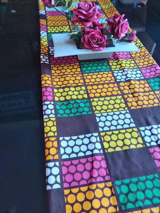 Multicoloured Table Runner and Napkins Set TB-6 - Glo Cre8s