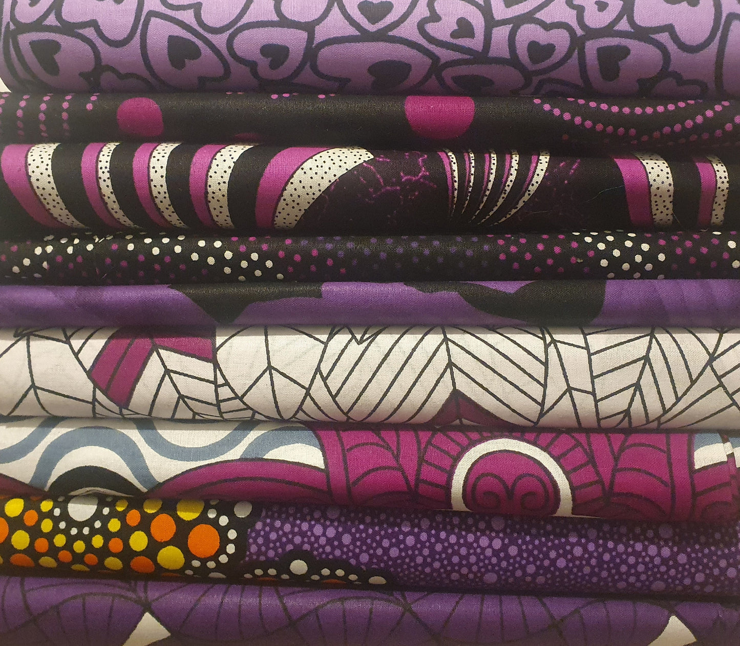 Shades of Purple Fat Quarters Bundles FQ-6 - Glo Cre8s