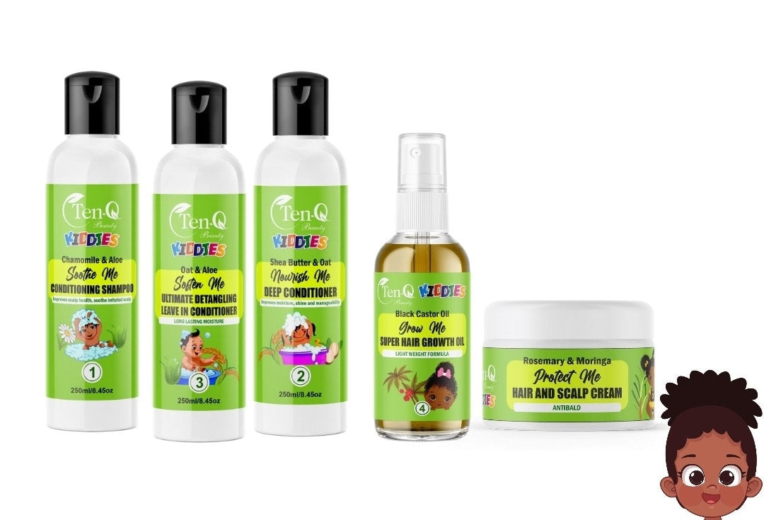 Kids Hair Kit, Afro Hair Care Kit for Kids, Kids Hair Treatment - all hair types - Glo Cre8s