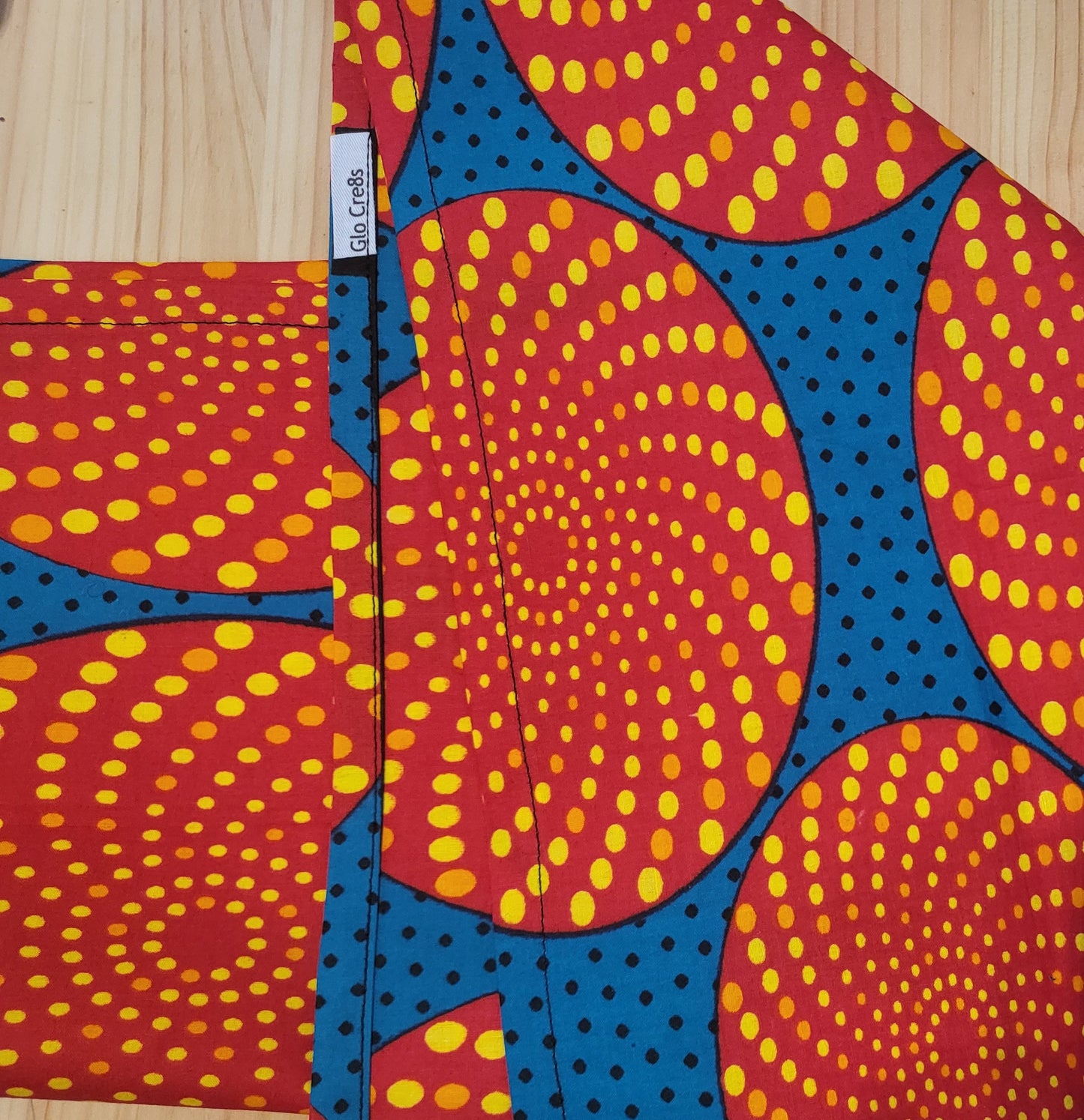 Napkins, Zero waste reusable gift wrappers, 40x40cm African Print dinner napkin NK-1 - Glo Cre8s